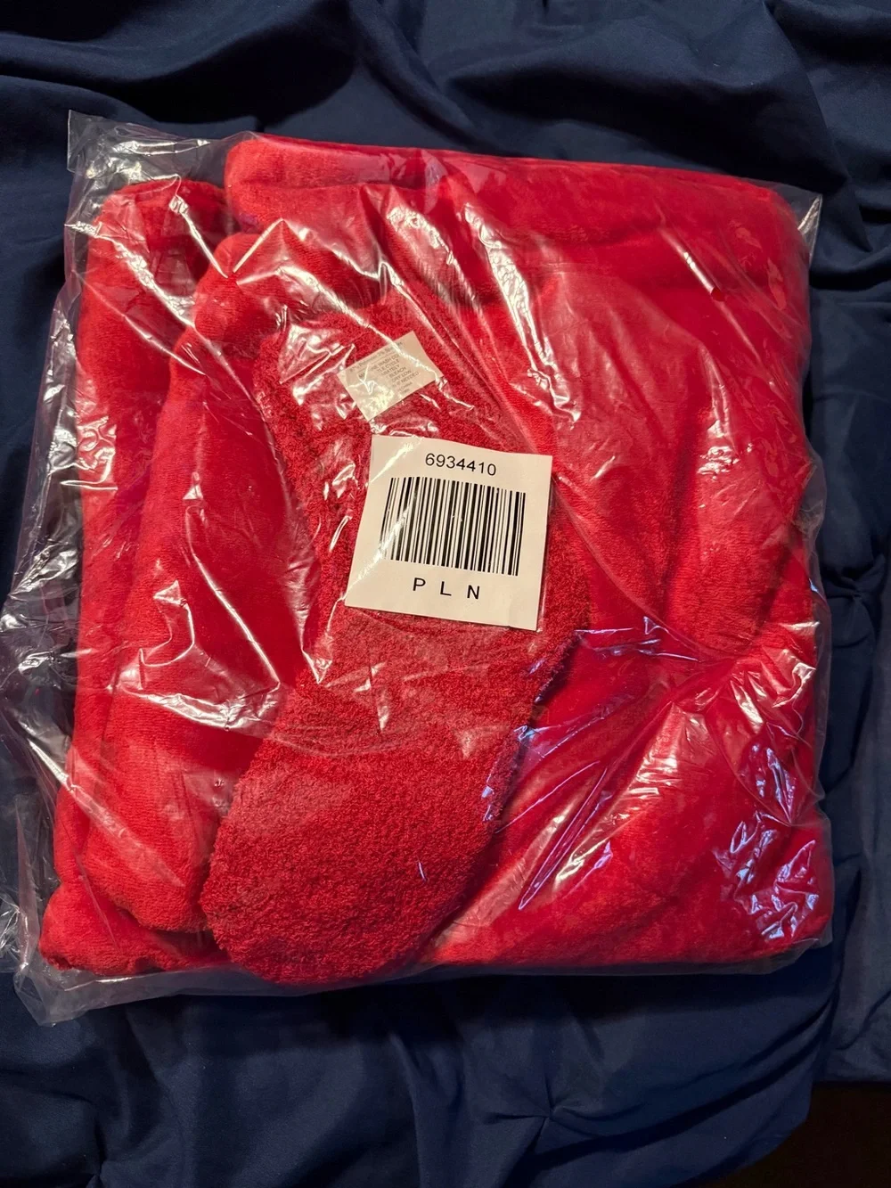 Red Fleece Blanket with Matching Socks